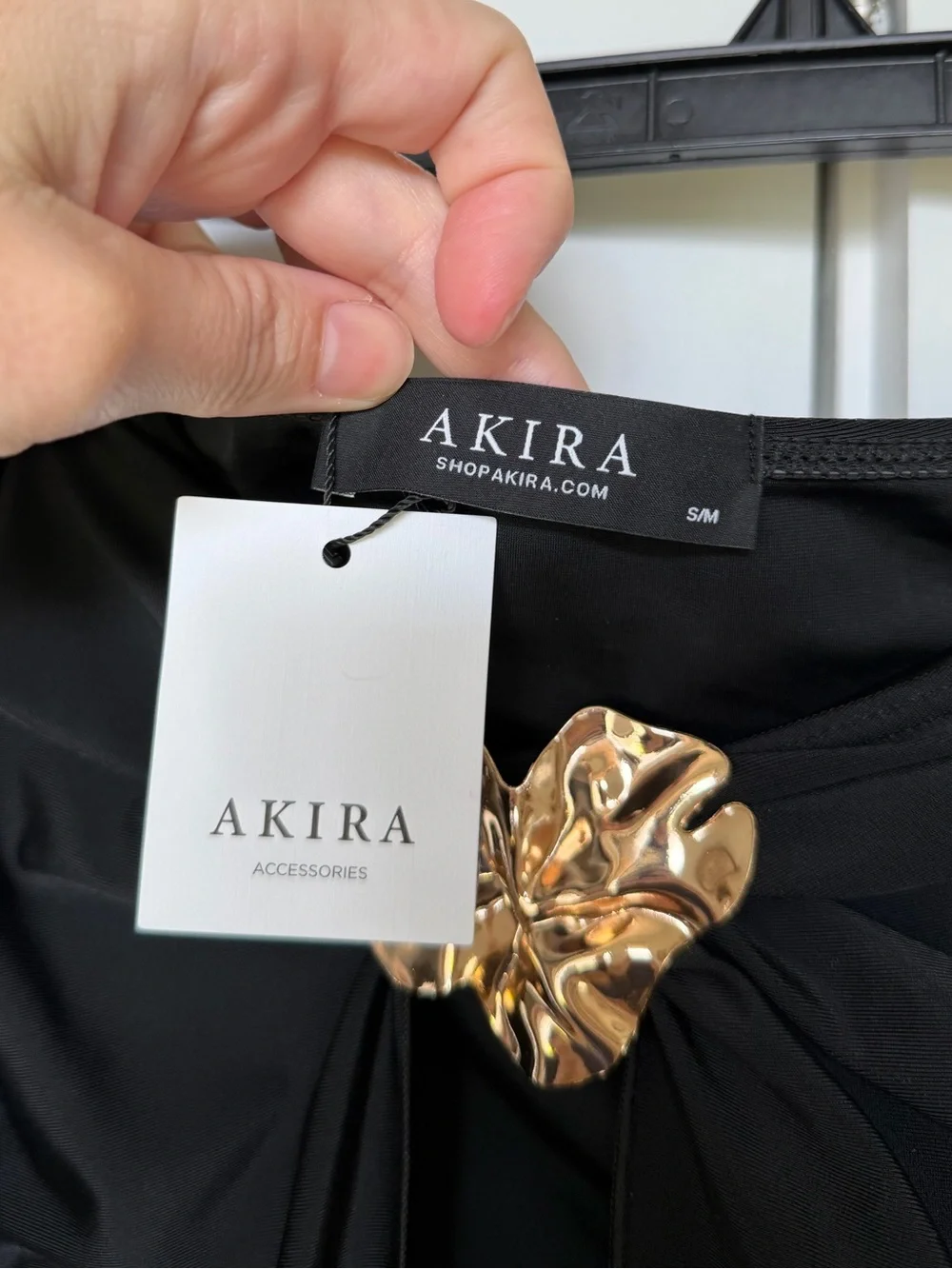 Akira TO THE YACHT Black Swim Cover Up Skirt